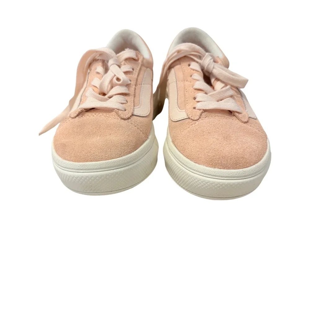 Vans Stack‎ Peach Pink Suede Platform Sneakers Kids 3.5
